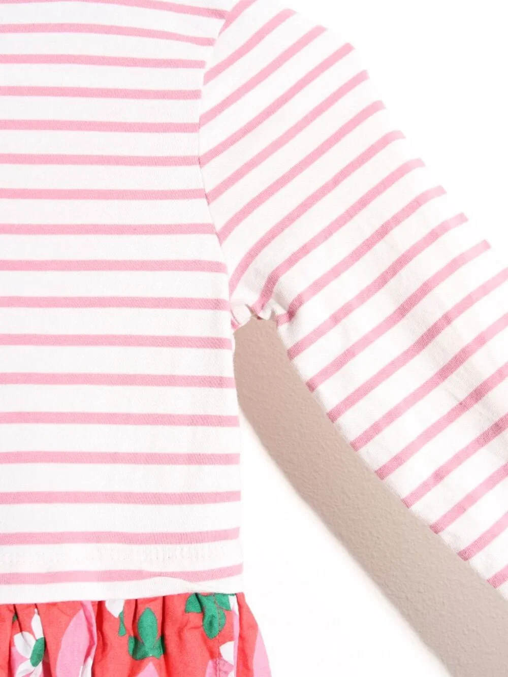 Mini Boden Mini Boden Long Sleeve Twirl Dress Strawberry Stripe Pink Size 7-8